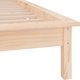 vidaXL Rama κρεβατιού με LED, 100x200 cm, μασίφ ξύλο