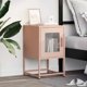 vidaXL Ροζ κομοδίνο 36x39x60,5 cm, ψυχρής έλασης χάλυβας