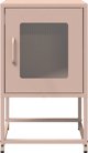 vidaXL Ροζ κομοδίνο 36x39x60,5 cm, ψυχρής έλασης χάλυβας