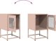 vidaXL Ροζ κομοδίνο 36x39x60,5 cm, ψυχρής έλασης χάλυβας