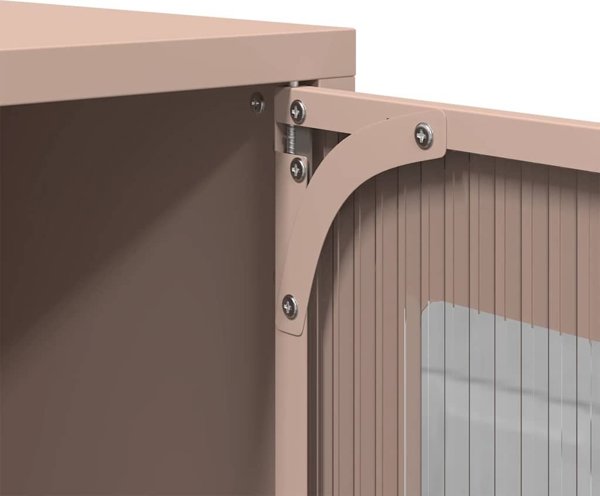 vidaXL Ροζ κομοδίνο 36x39x60,5 cm, ψυχρής έλασης χάλυβας