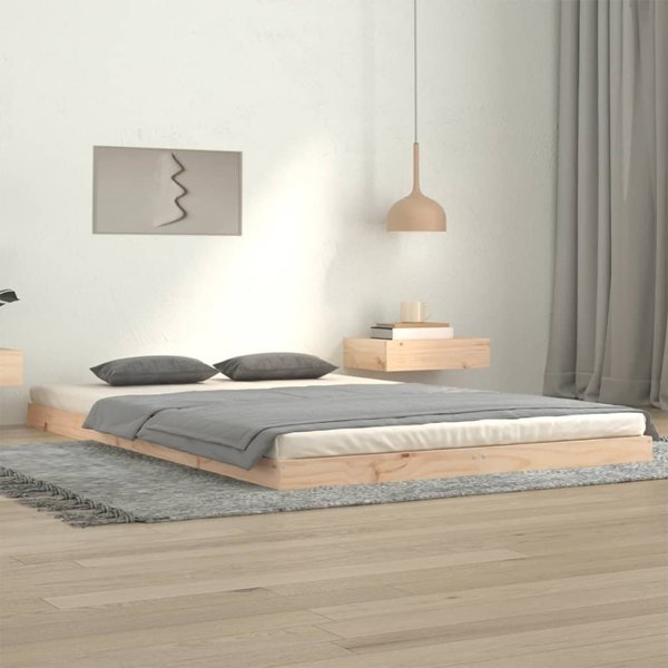 vidaXL Rama κρεβατιού, 120 x 200 εκ., μασίφ πεύκο
