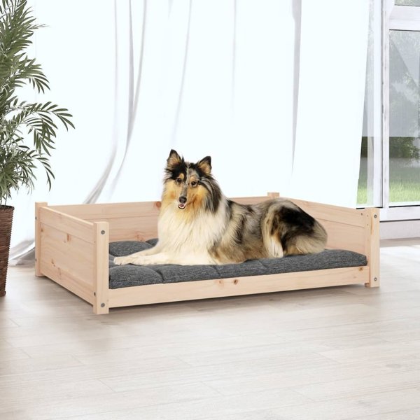 vidaXL vidaXL Legowisko dla psa, 95,5x65,5x28 cm, lite drewno sosnowe
