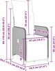 vidaXL Σετ 3 τεμαχίων κήπου bistro, καφέ, πολυρατάν