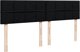 vidaXL Κρεβάτι continental με στρώμα, μαύρο, ύφασμα 180x200 cm