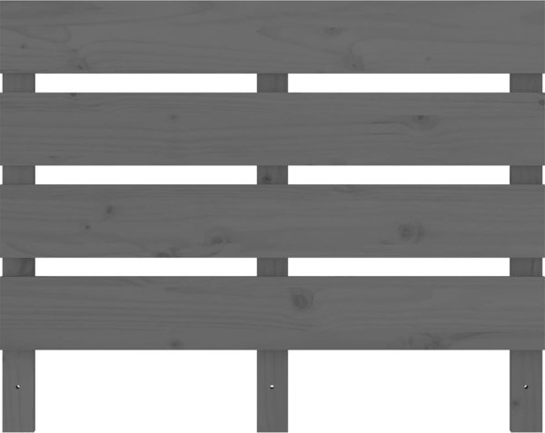 vidaXL Κεφαλάρι κρεβατιού, γκρι, 100x3x80 εκ, μασίφ πεύκο