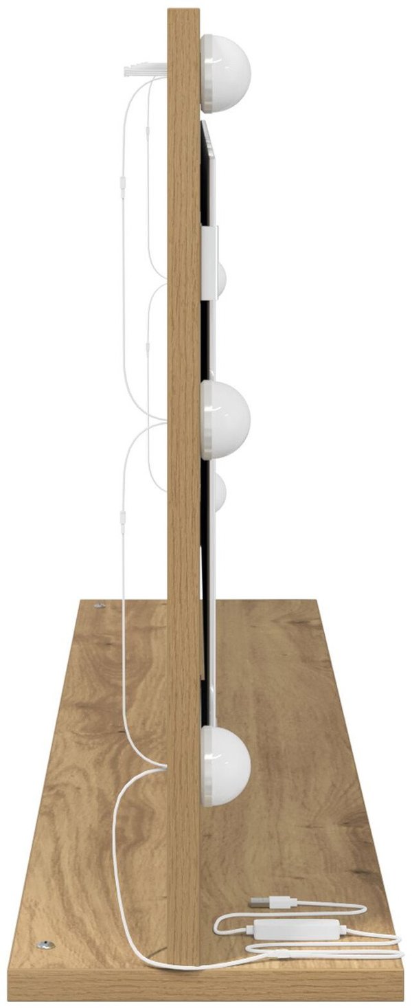 vidaXL Καθρέπτης Τουαλέτας από Ξύλο Δρυός 100 x 45 x 18 cm