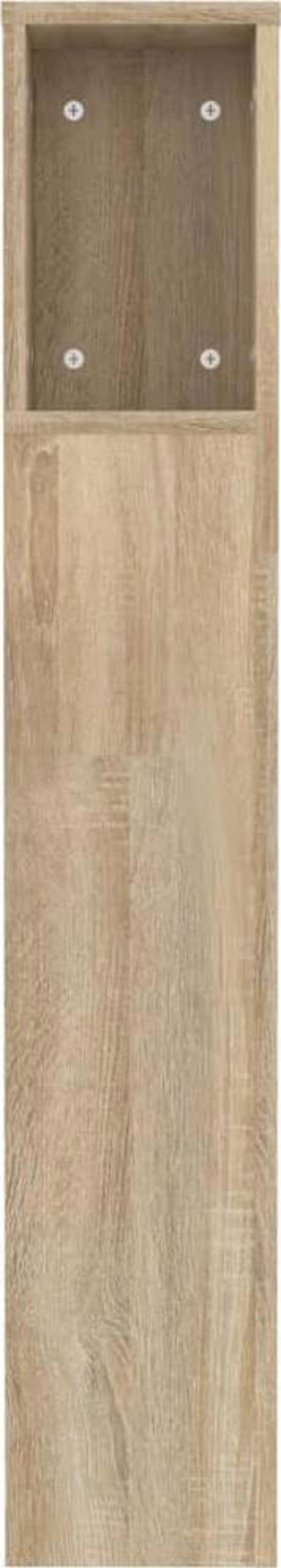 vidaXL Κεφαλάρι Κρεβατιού με Ράφια, Sonoma Δρυς, 120x18,5x104,5 εκ