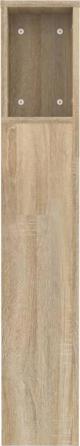 vidaXL Κεφαλάρι Κρεβατιού με Ράφια, Sonoma Δρυς, 120x18,5x104,5 εκ