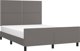 vidaXL Rama κρεβατιού με κεφαλάρι, γκρι, 140x190 cm, συνθετικό δέρμα