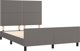 vidaXL Rama κρεβατιού με κεφαλάρι, γκρι, 140x190 cm, συνθετικό δέρμα