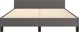 vidaXL Rama κρεβατιού με κεφαλάρι, γκρι, 140x190 cm, συνθετικό δέρμα