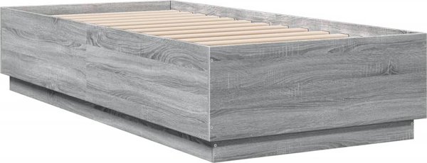 vidaXL Κορμός κρεβατιού, γκρι δρυς σόνομα, 100x200 εκ., υλικό ξυλείας