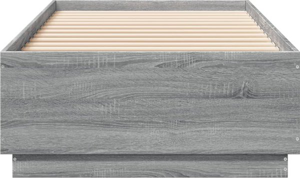 vidaXL Κορμός κρεβατιού, γκρι δρυς σόνομα, 100x200 εκ., υλικό ξυλείας