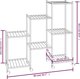 vidaXL Kwietnik z kolkami, 83x25x83,5 cm, czarny, zelazny