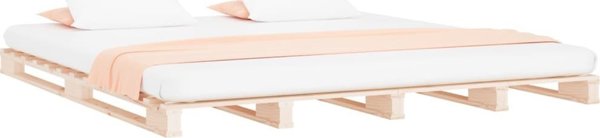 vidaXL Κρεβατι Frame, 140 x 190 cm, μασίφ πεύκο
