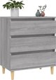 vidaXL Κομότα γκρι βελανιδιά σονόμα 60x35x70 cm από ξύλινο υλικό