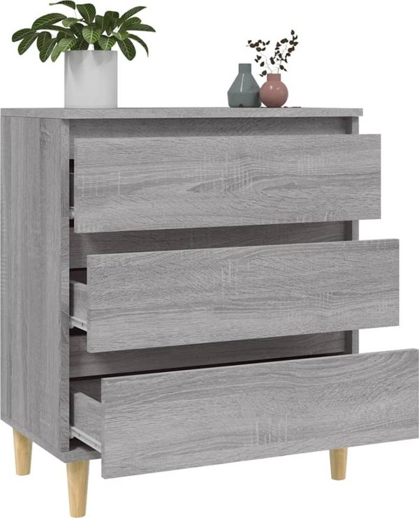 vidaXL Κομότα γκρι βελανιδιά σονόμα 60x35x70 cm από ξύλινο υλικό
