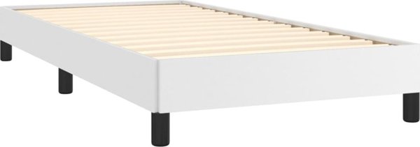 vidaXL Κά Frame κρεβατιού, λευκό, 80x200 εκ., με οικολογικό δέρμα
