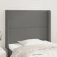 vidaXL Γωνιακό προσκέφαλο ουζάκ, γκρι, 103x16x118/128 cm, συνθετικό δέρμα