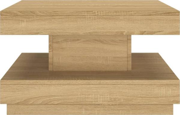 vidaXL Τραπεζάκι καφενείου, ανοιχτό καφέ, 60x60x35 cm, MDF