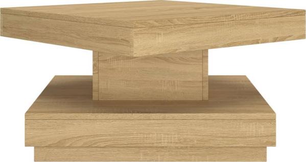 vidaXL Τραπεζάκι καφενείου, ανοιχτό καφέ, 60x60x35 cm, MDF