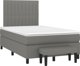 vidaXL Κρεβάτι continental με στρώμα, σκουρογκρι ύφασμα 120x200 εκ.
