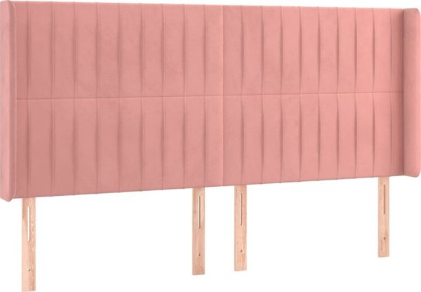 vidaXL Κεφαλάρι τύπου uszak, Ροζ, 203x16x118/128 cm, βελούδο