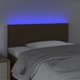 vidaXL Zaglowek do lozka me to LED, ciemnobrazowy, 90x5x78/88 cm, tkanina