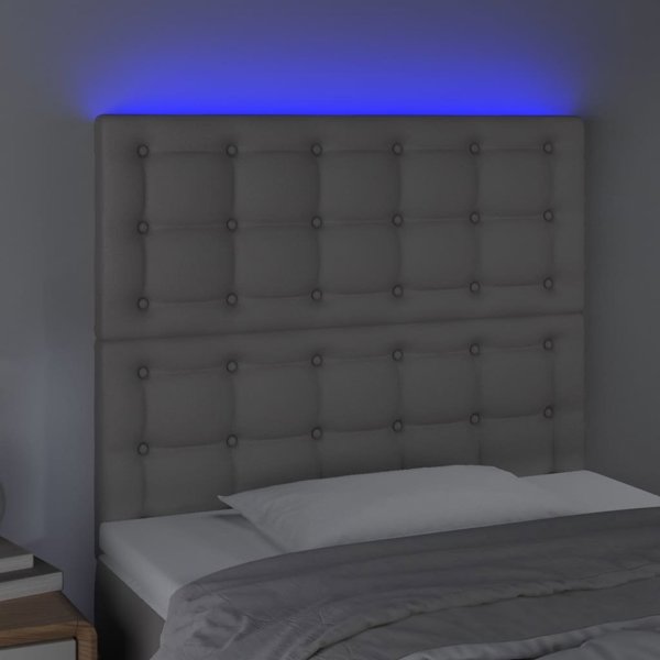 vidaXL Κεφαλάρι για κρεβάτι, γκρι, 100x5x118/128 cm, συνθετικό δέρμα