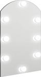 vidaXL Καθρέφτης με φωτισμό LED, 90x45 cm, γυάλινος, με καμπύλη