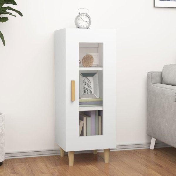 vidaXL Ντουλάπι, λευκό, 34,5x34x90 εκ, υλικό ξύλου