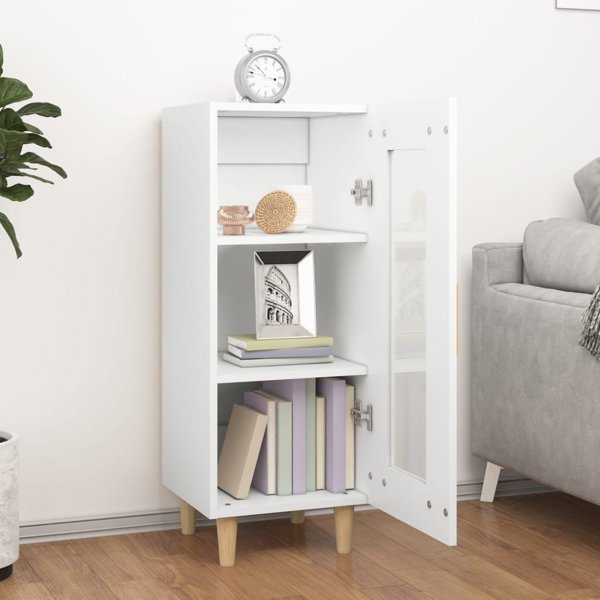 vidaXL Ντουλάπι, λευκό, 34,5x34x90 εκ, υλικό ξύλου