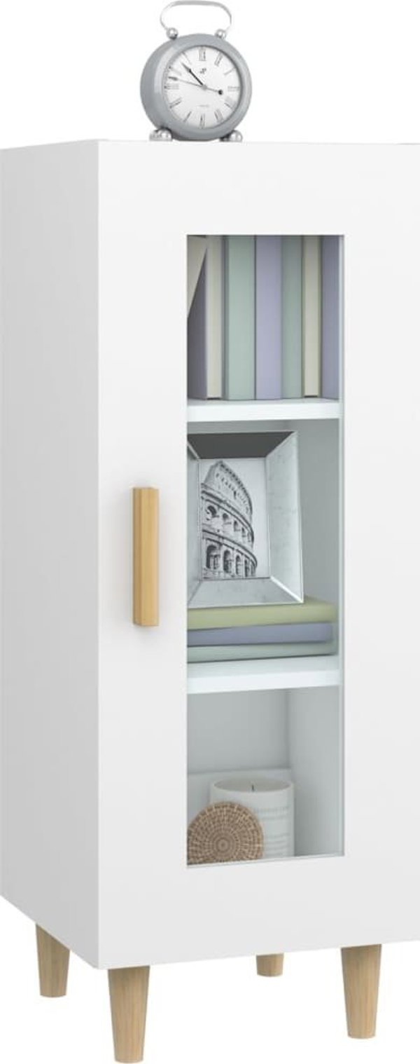 vidaXL Ντουλάπι, λευκό, 34,5x34x90 εκ, υλικό ξύλου