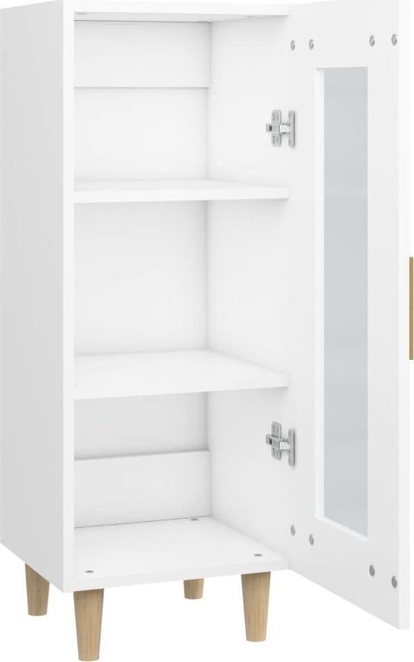 vidaXL Ντουλάπι, λευκό, 34,5x34x90 εκ, υλικό ξύλου