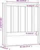 vidaXL Κεφαλάρι κρεβατιού, μαύρο, 95x4x100 εκ., από μασίφ πεύκο