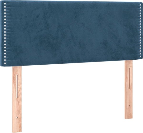 vidaXL Κεφαλάρι για κρεβάτι σκούρο μπλε 100x5x78/88 εκ. βελούδο