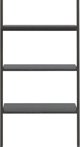 Ράφι Σκάλας με 3 Ράφια Μαύρο 64x34x116 cm