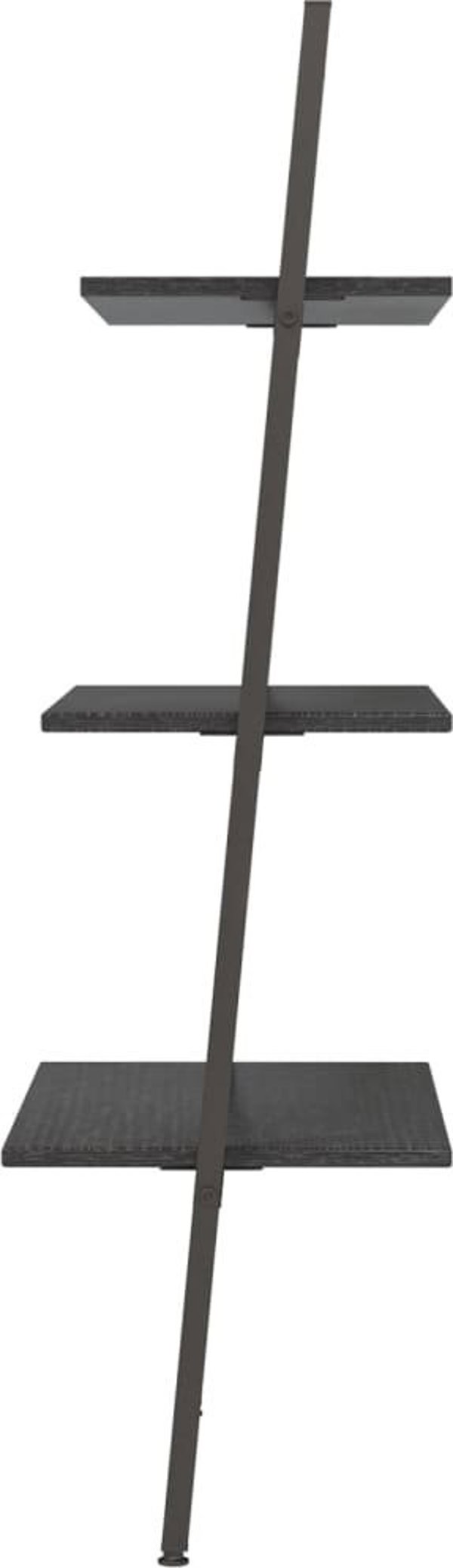 Ράφι Σκάλας με 3 Ράφια Μαύρο 64x34x116 cm