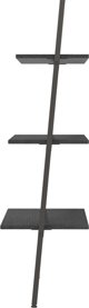 Ράφι Σκάλας με 3 Ράφια Μαύρο 64x34x116 cm