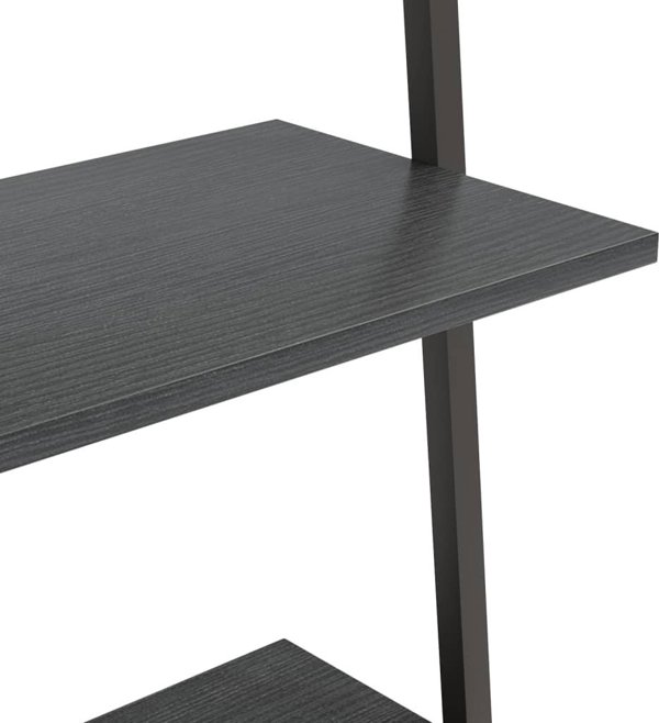Ράφι Σκάλας με 3 Ράφια Μαύρο 64x34x116 cm