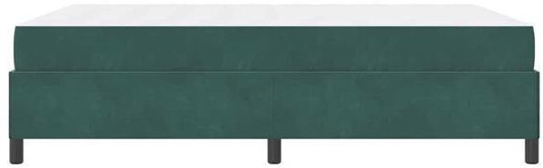 vidaXL Κρεβάτι με Στρώμα 140x200 cm, Υφασμάτινο Πλαίσιο Κρεβατιού, Σκούρο Πράσινο