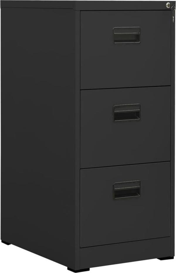 vidaXL Szafka kartotekowa, antracytowa, 46x62x102,5 cm, stalowa