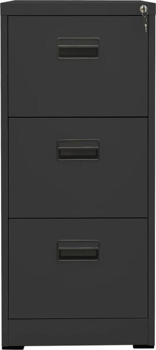 vidaXL Szafka kartotekowa, antracytowa, 46x62x102,5 cm, stalowa