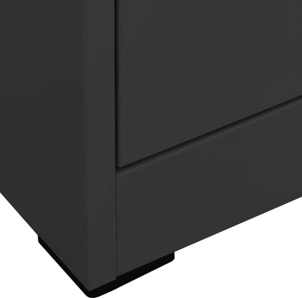 vidaXL Szafka kartotekowa, antracytowa, 46x62x102,5 cm, stalowa