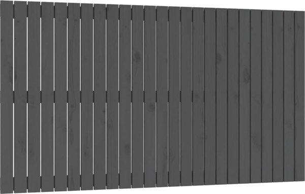 vidaXL Κεφαλάρι κρεβατιού, γκρι, 159,5x3x90 cm, από μασίφ πεύκο