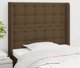 vidaXL Κεφαλοσανίδα uszak σκούρο καφέ 83x16x118/128 cm ύφασμα