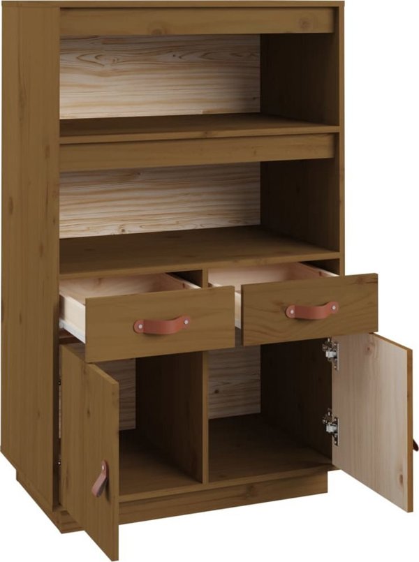 vidaXL Μπουφές, καφέ μέλι, 67x40x108,5 εκ, φυσικό πεύκο