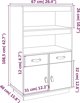 vidaXL Μπουφές, καφέ μέλι, 67x40x108,5 εκ, φυσικό πεύκο