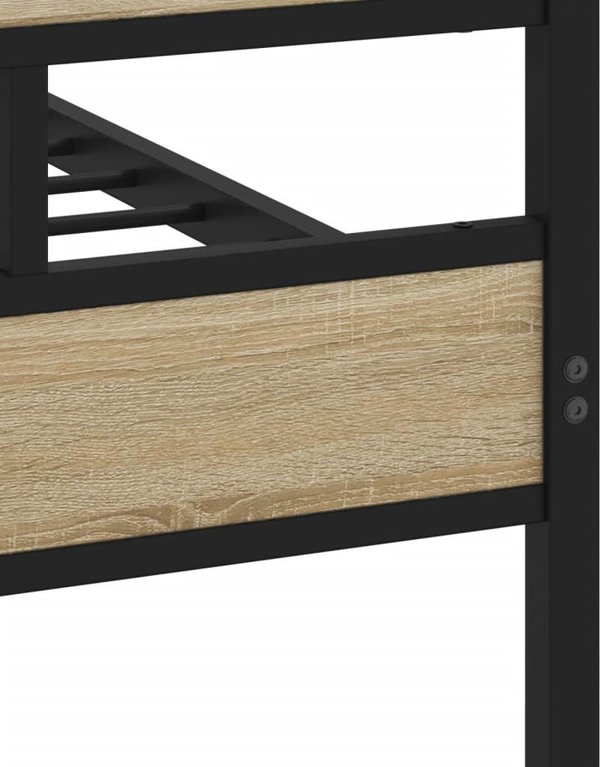 vidaXL Μεταλλικός σκελετός κρεβατιού Sonoma Δρυς 180x200 εκ.